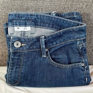 Banana Republic Urban Bootcut Jeans Designer Blue Womens Size‎ 10 Casual Denim